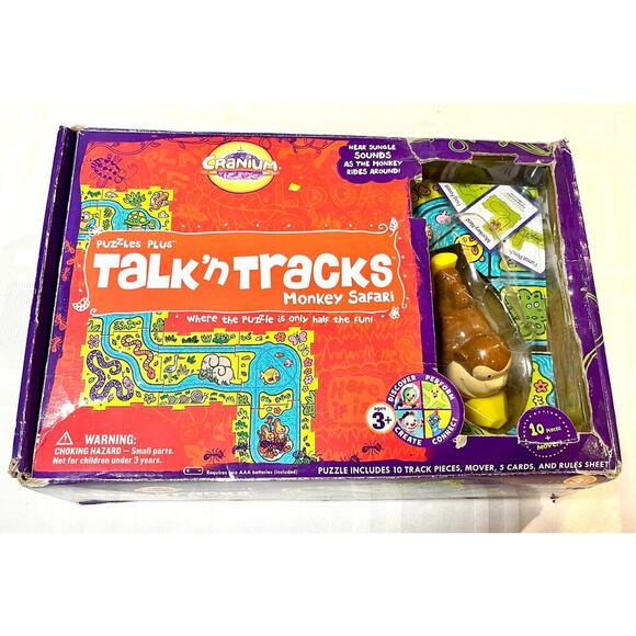 Cranium Other - Cranium Talk ‘n Tracks Monkey Safari Puzzle Game tested works complete